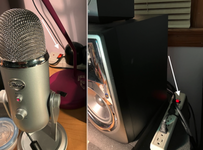 All my audio equipment and other electrical accessories are connected together so that with a single switch, I can turn them all off at once. This helps prevent accidentally leaving any of them on and saves electrical energy.